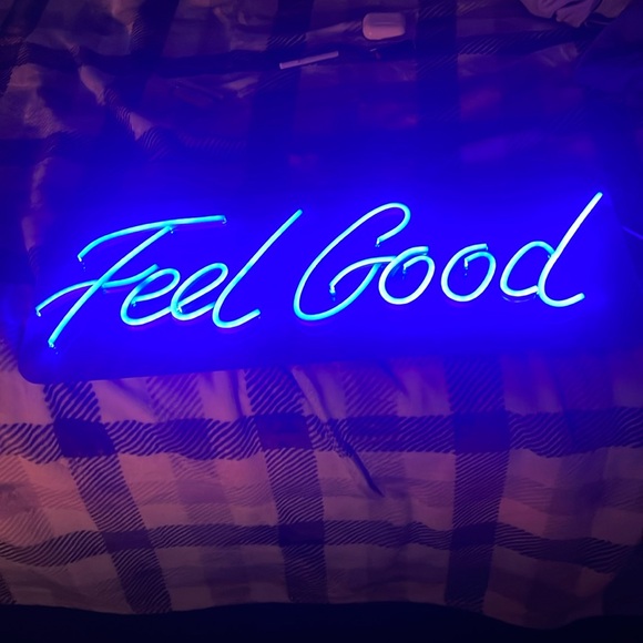Other - Neon "Feel Good" hanging sign (blue and purple)